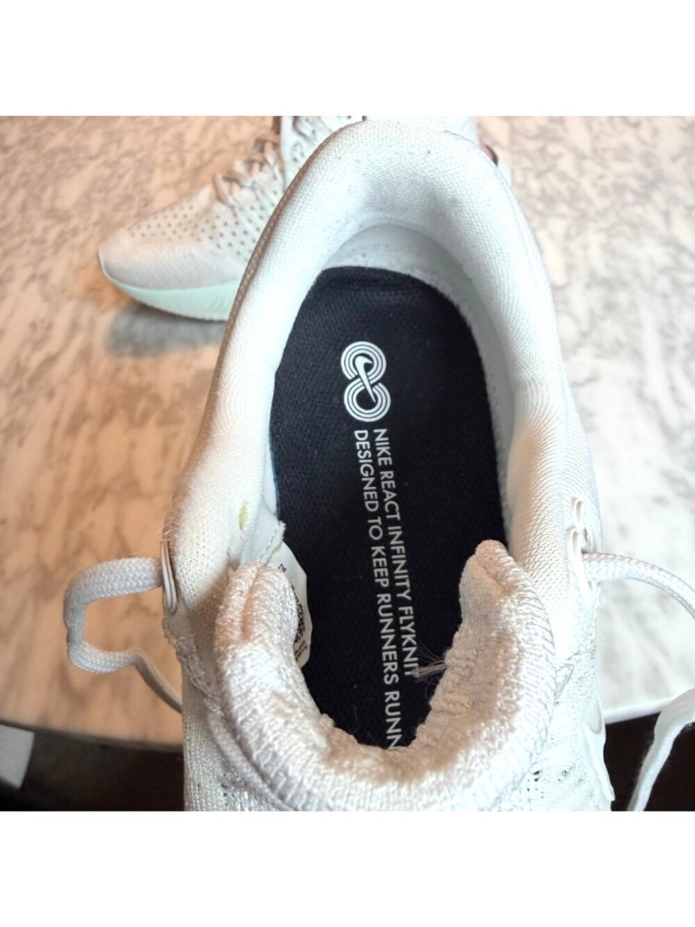 Nike React Infinity Run Flyknit 2 Womens Running Shoes White Pink Size 9/40.5 - Picture 10 of 11